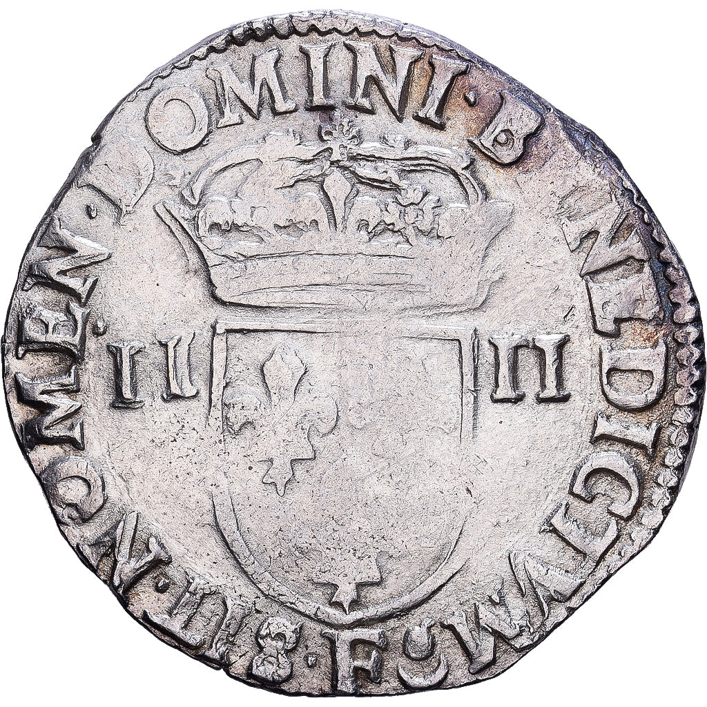 França, Henri IV, 1/4 Ecu, 1606, Angers, Prata, VF(30-35), Gadoury:597