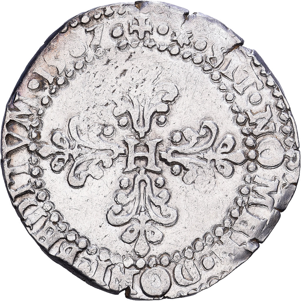 Francia, Henri III, 1/2 Franc au col plat, 1587, Limoges, Argento, MB