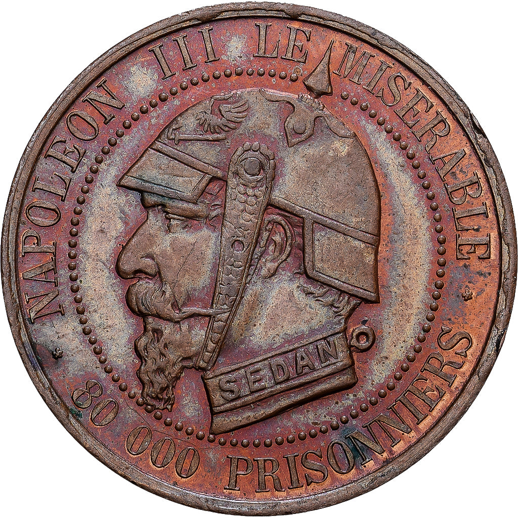 Frankreich, 5 Centimes, Napoléon III, Vampire français, 1870, Bronze, UNZ