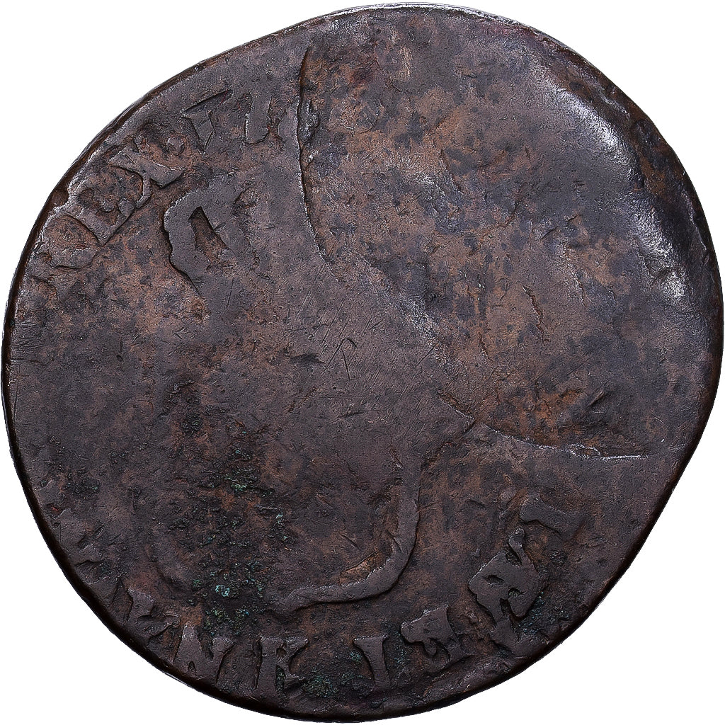 France, Louis XVI, Sol, Fautée, Copper, VF(20-25), Gadoury:350