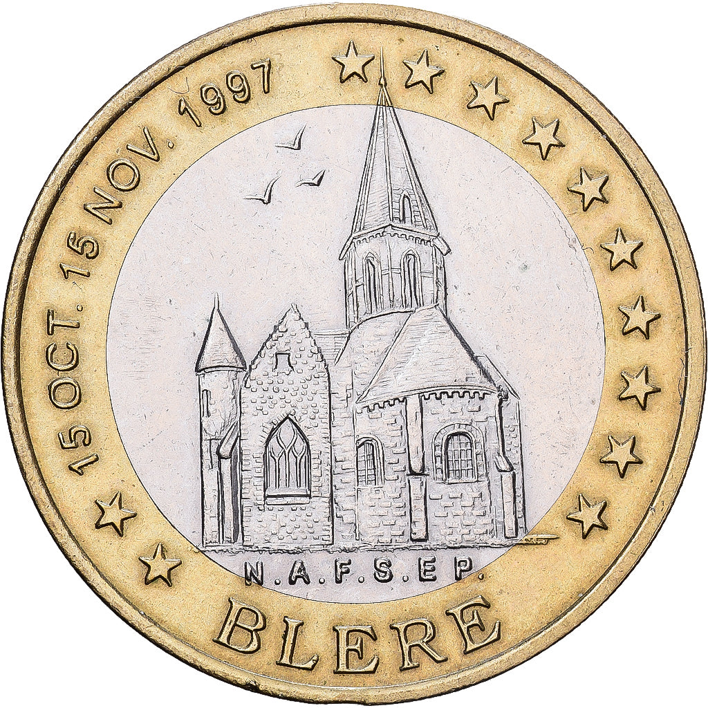 Frankrijk, 10 Euro, Tours et de Touraine, 1997, MDP, Bi-Metallic, UNC-