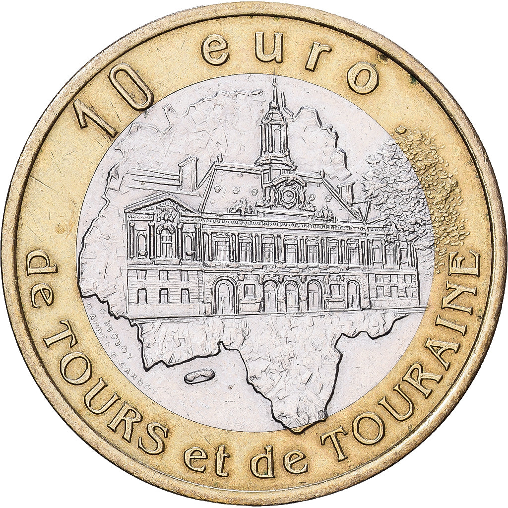 Frankrijk, 10 Euro, Tours et de Touraine, 1997, MDP, Bi-Metallic, UNC-