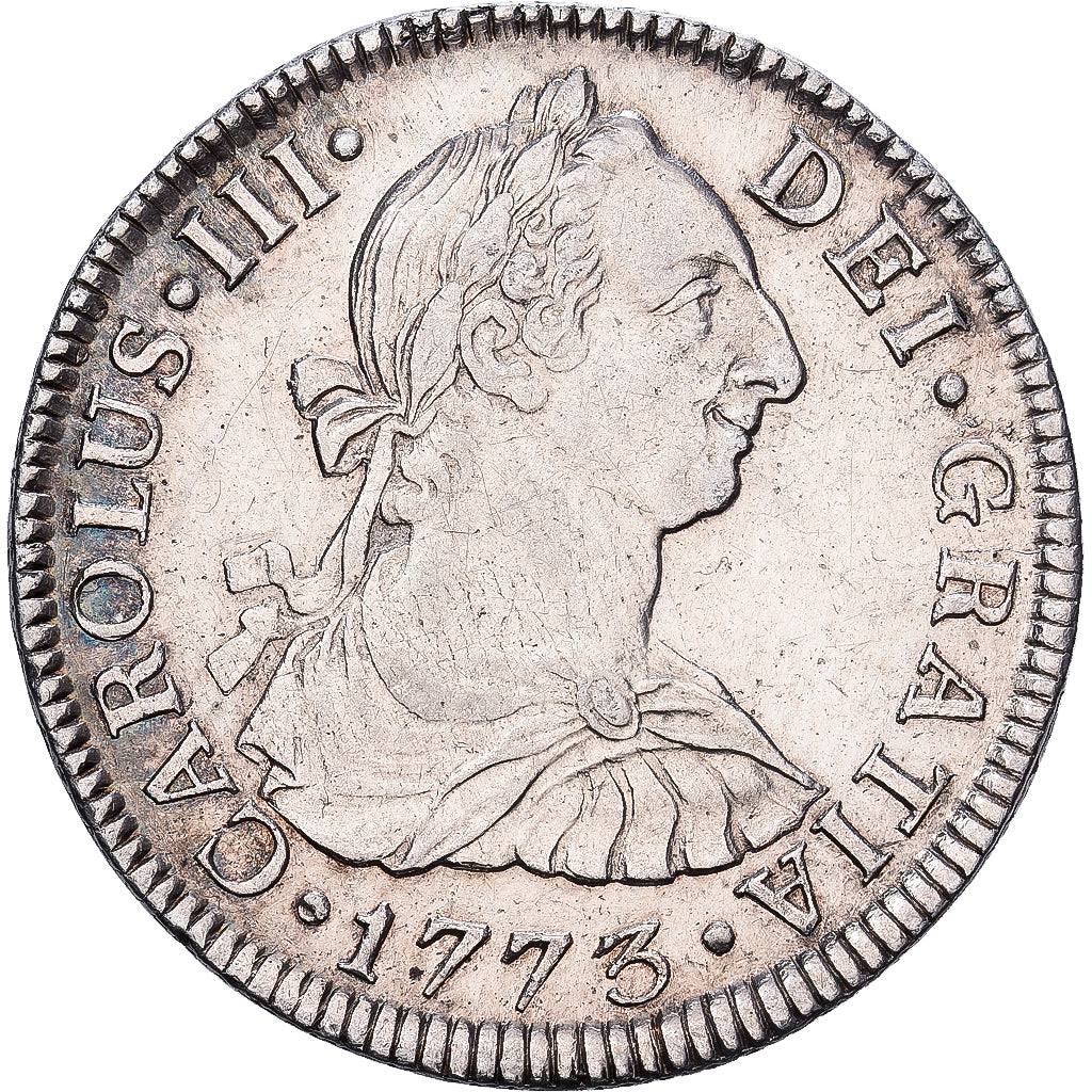 Mexico, Charles III, 2 Reales, 1773, Mexico City, Silver, AU(55-58), KM:88.2