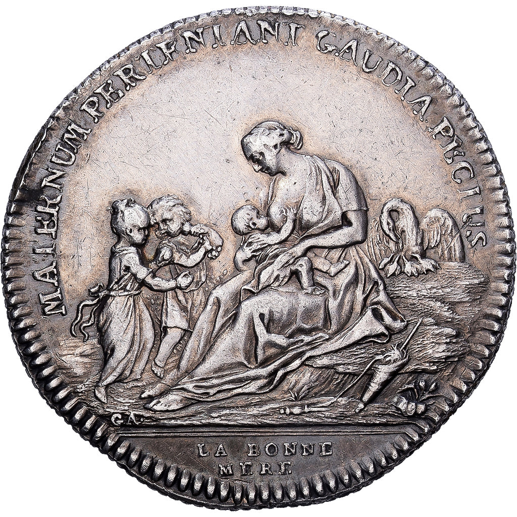 France, Token, Le bon Père de famille, la bonne Mère, Silver, AU(55-58)