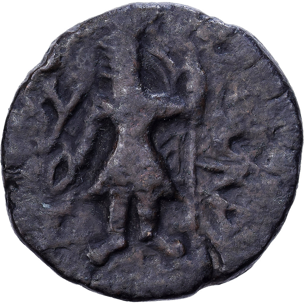 Kushan Empire, Kanishka I, Drachm, 127-151, Bronze, F(12-15)