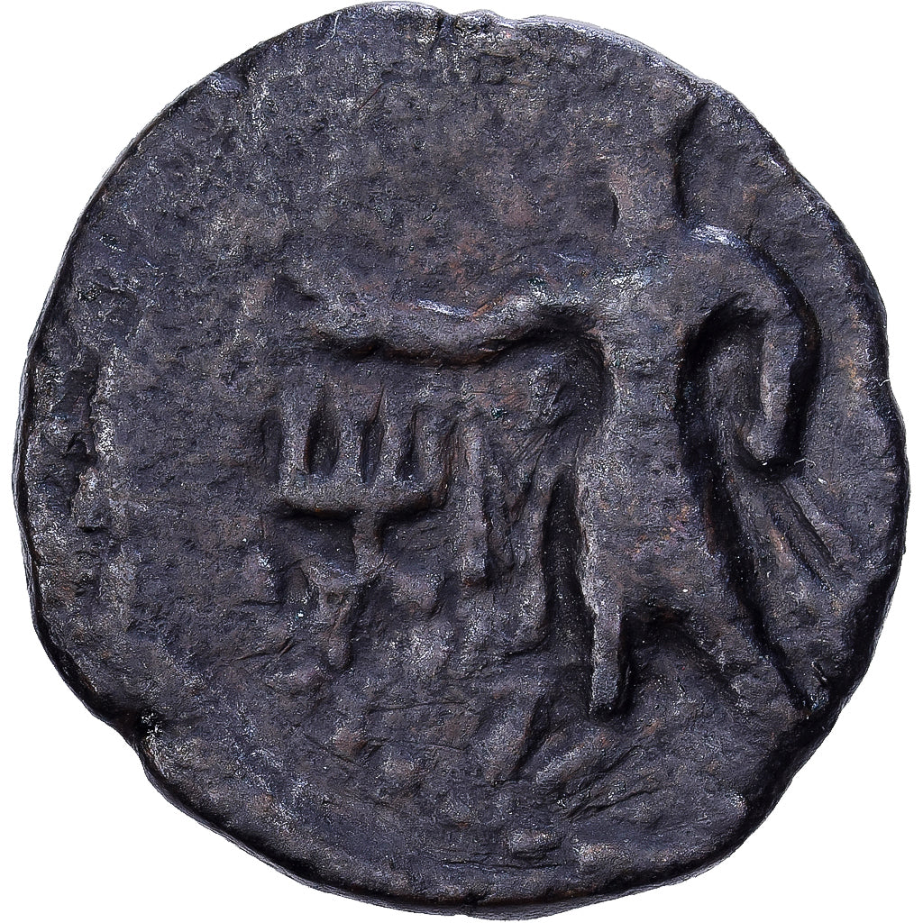 Kushan Empire, Kanishka I, Drachm, 127-151, Bronze, F(12-15)