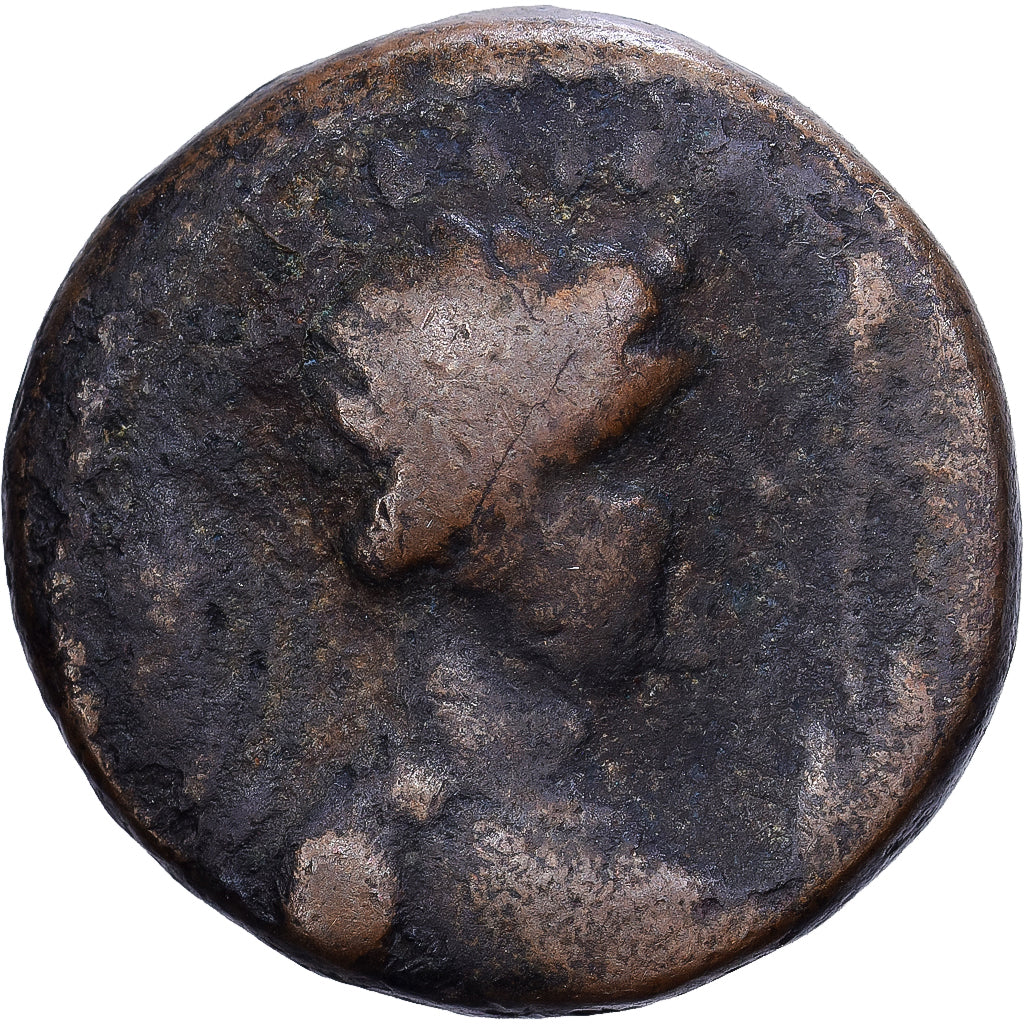 Kushan Empire, Vima Kadphises, Didrachm, 80-113, Bronze, F(12-15)