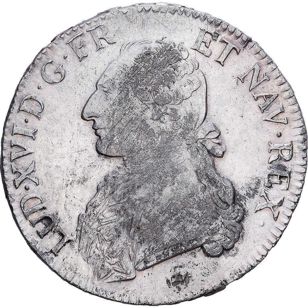 France, Louis XVI, Ecu aux branches d'olivier, 1787, Toulouse, Silver