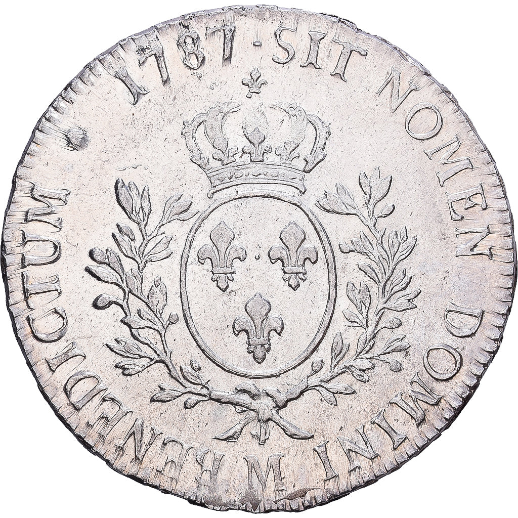 France, Louis XVI, Ecu aux branches d'olivier, 1787, Toulouse, Silver