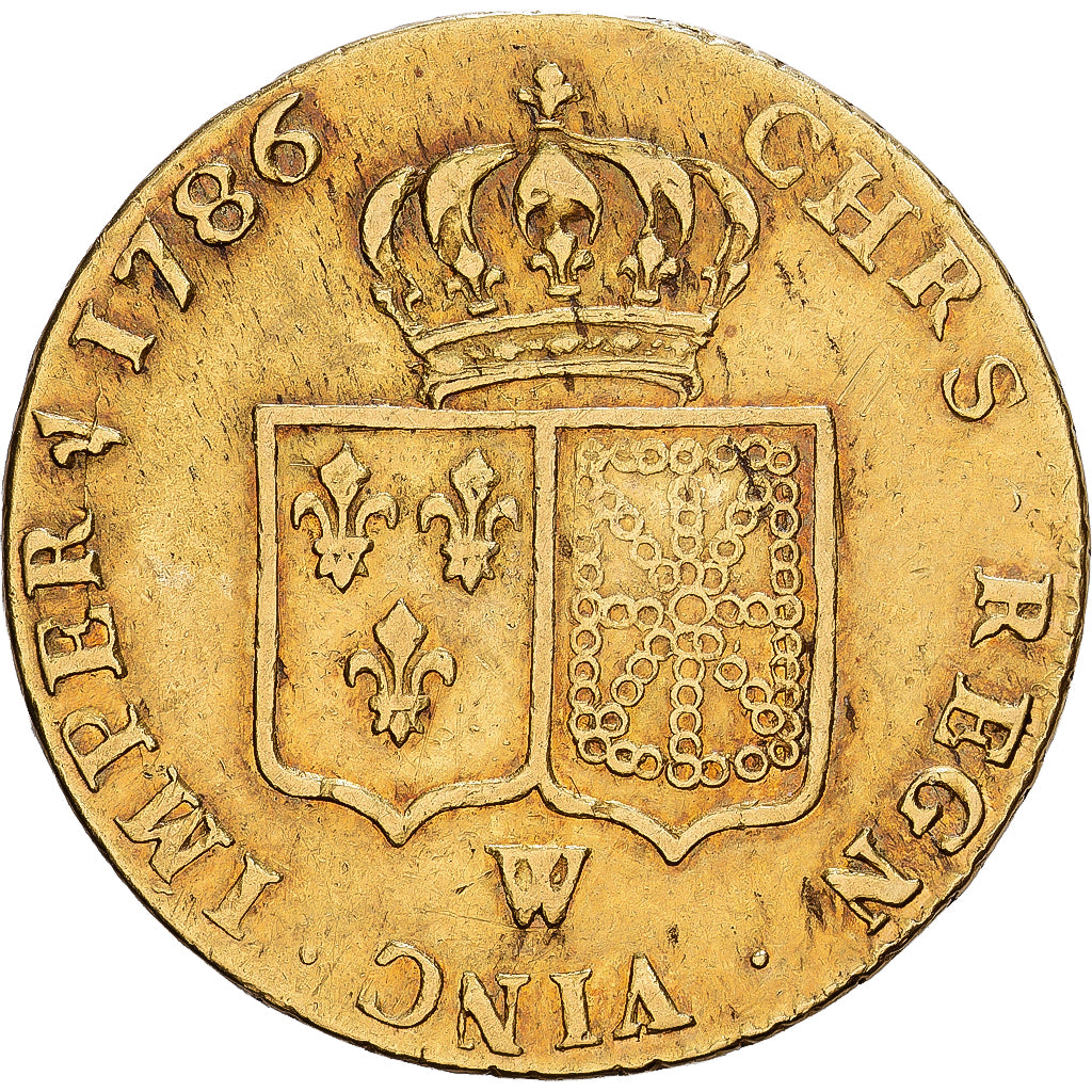 Frankreich, Louis XVI, Double Louis d'or à la tête nue, 1786, Lille, Gold, S+