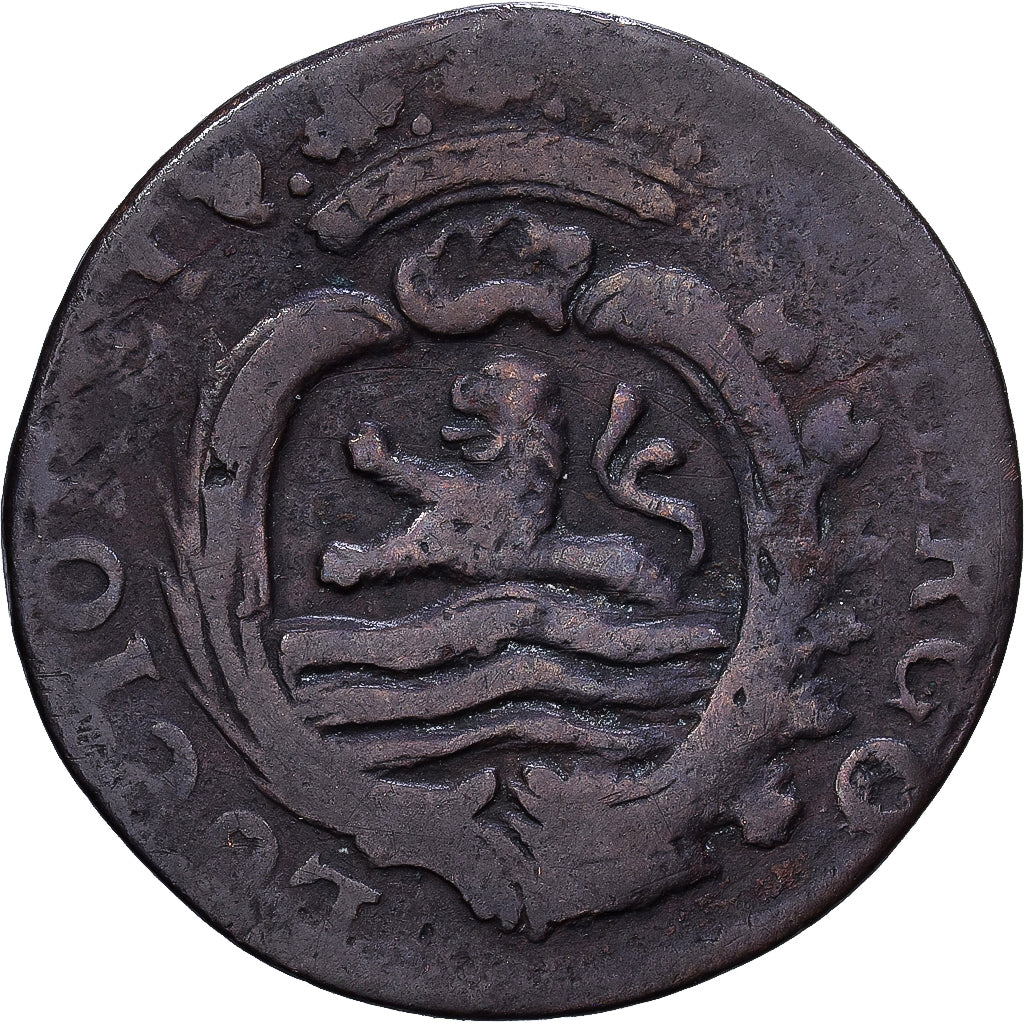 Province of Zeeland, 1 Duit, 1781, Middelbourg, Copper, VF(20-25), KM:101.1