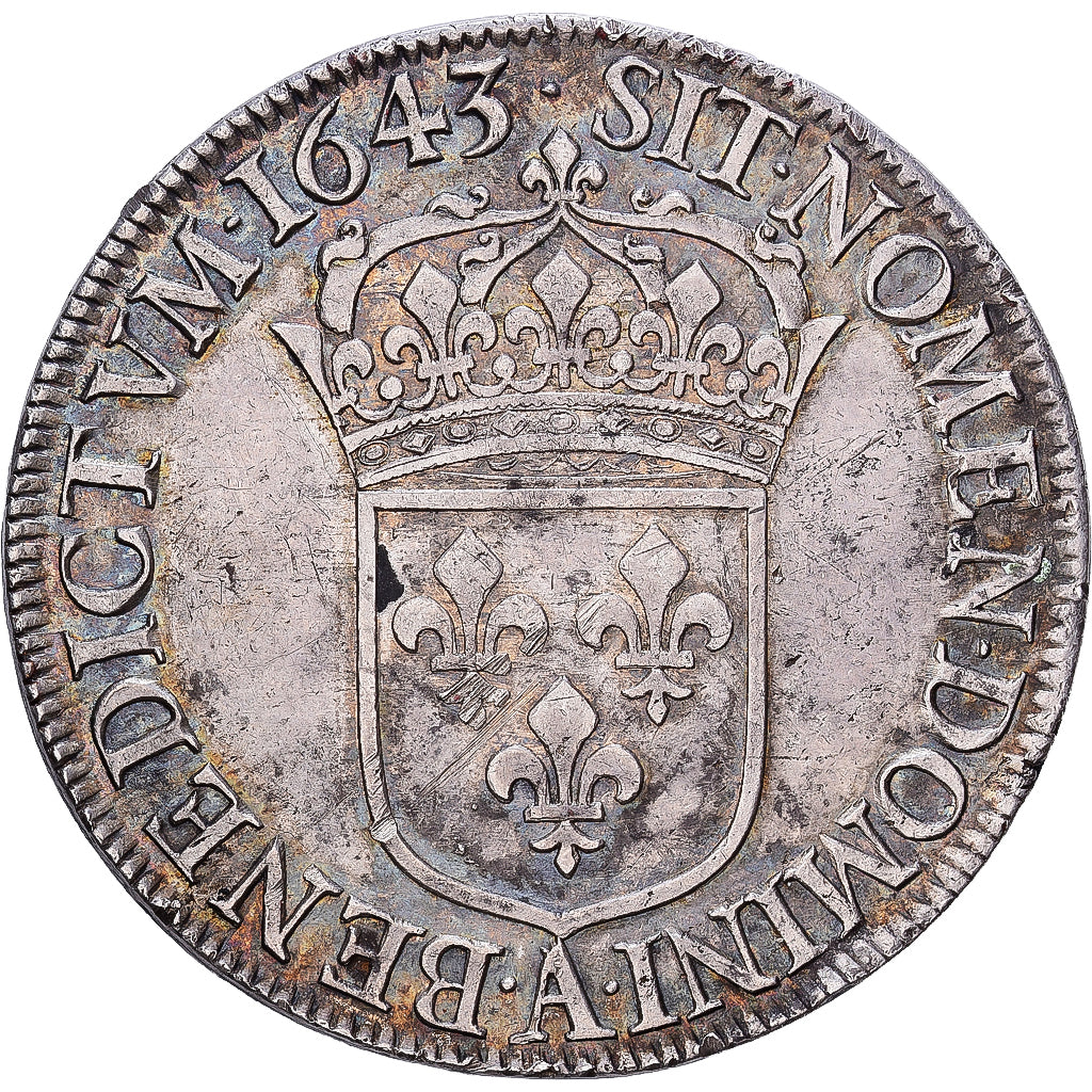 França, Louis XIII, Écu de 60 Sols, 2ème poinçon de Warin, 1643, Paris