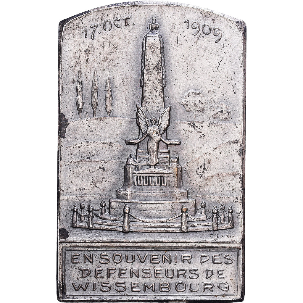 Frankreich, Plaquette, Inauguration du monument Français à Wissembourg, 1909