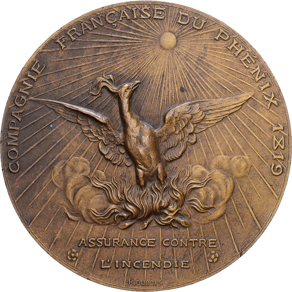 Francia, medaglia, Compagnie française du Phénix, 1819, Bronzo, SPL-