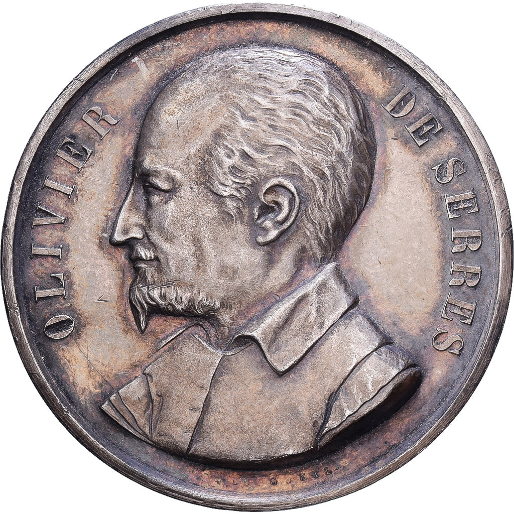 Frankrijk, Medaille, Olivier de Serres, Zilver, PR