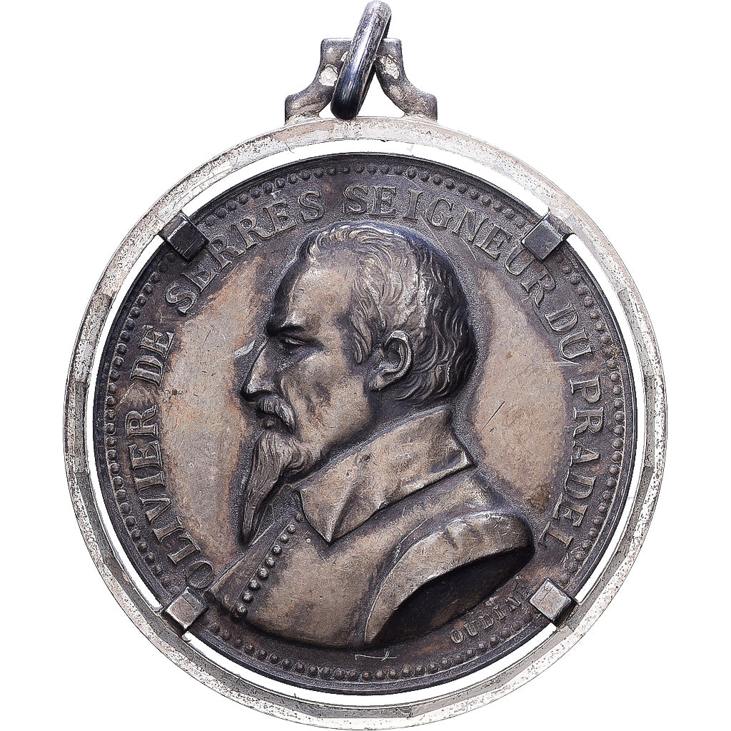 Frankrijk, Medaille, Olivier de Serres Seigneur du Pradel , Reims, Zilver, PR