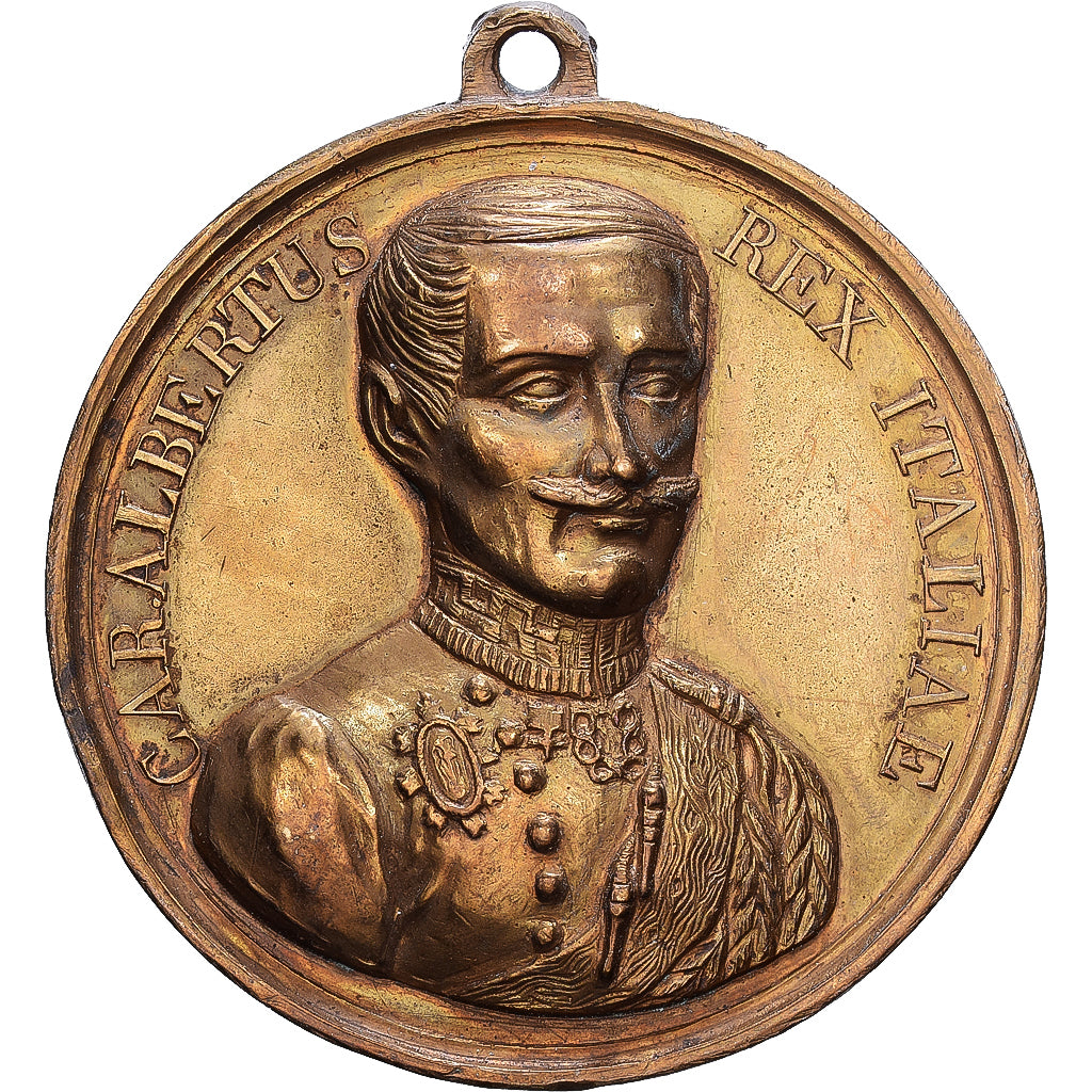 Italy, Medal, Pius IX, Charles Albert of Savoy, Bronze, AU(55-58)