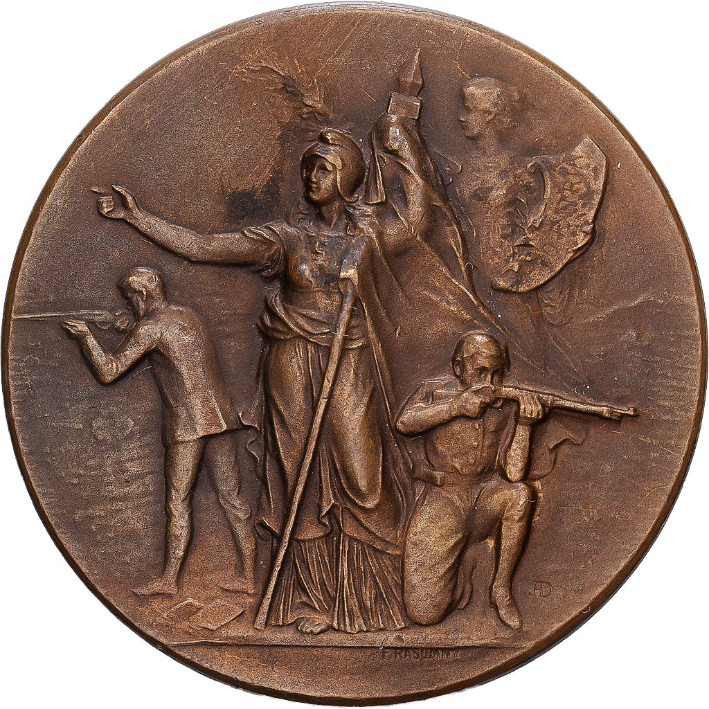 Francja, medal, 1er concours de tir, Loire, 1911, Brązowy, AU(55-58)