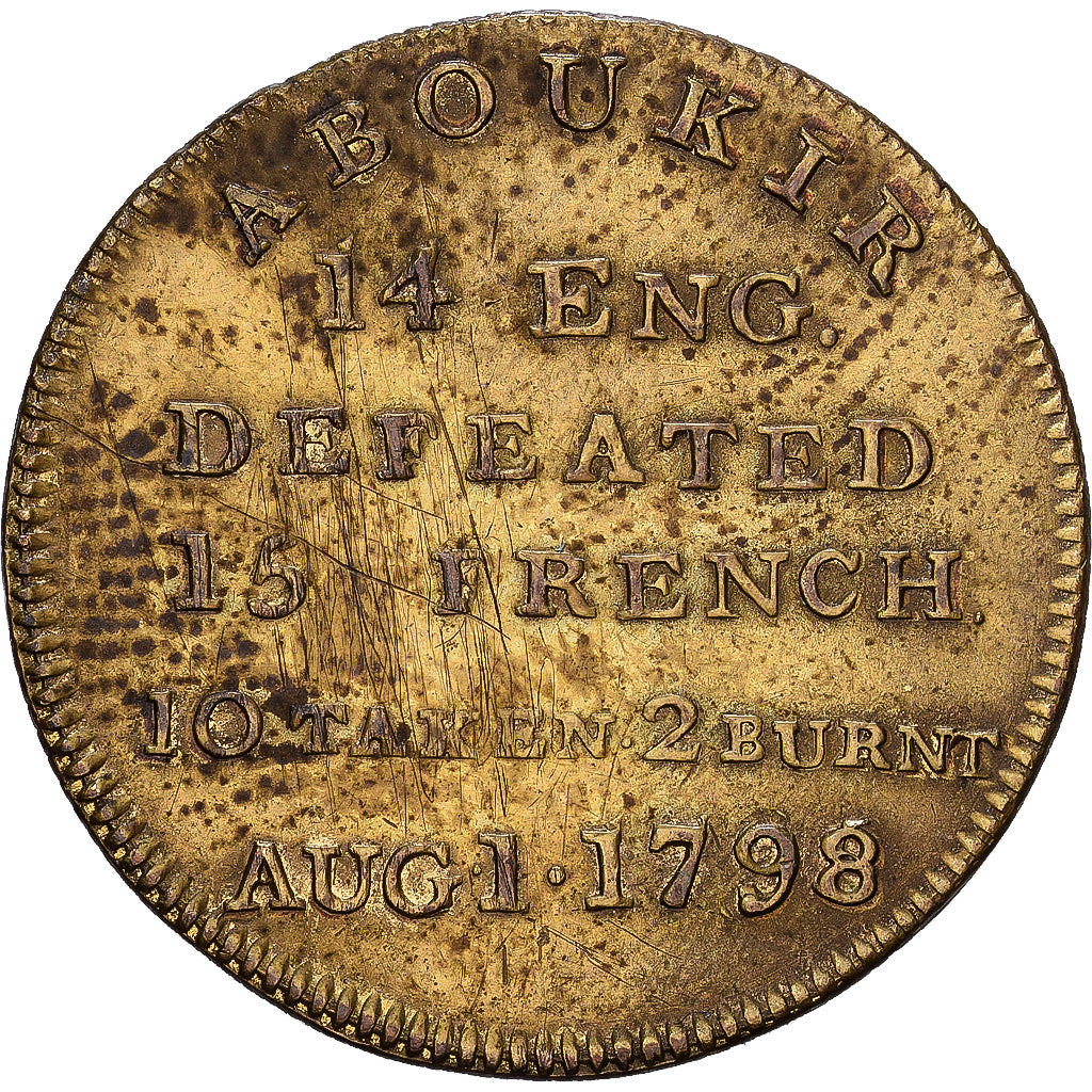 United Kingdom, Token, Battle of the Nile, Aboukir, 1798, Brass, EF(40-45)