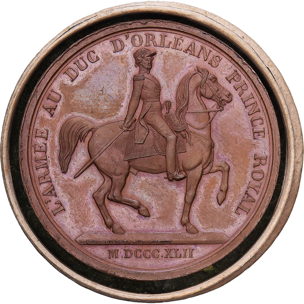 France, Medal, Louis Philippe I, Arrival of the Duke of Orléans, 1842, Copper