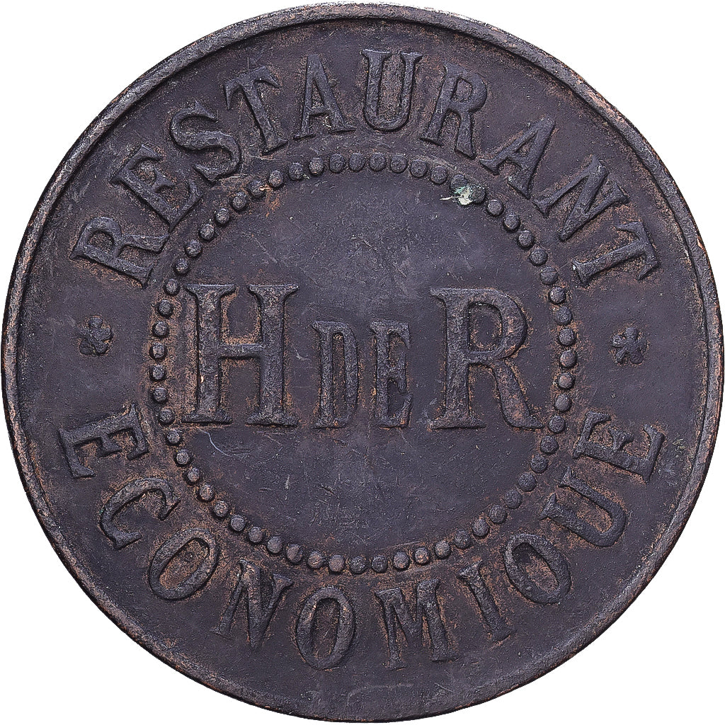 France, Restaurant économique, 25 Centimes, TB, Zinc