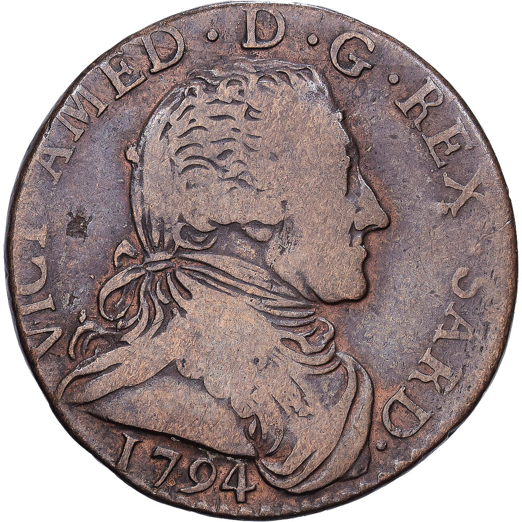 Kingdom of Sardinia, Vittorio Amedeo III, 5 Soldi, 1794, Torino, Lingote