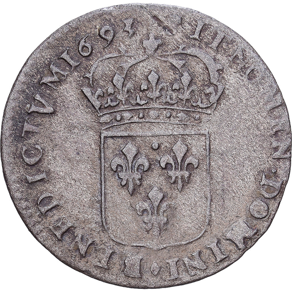 França, Louis XIV, Quinzain aux 8 L, 1693, Aix-en-Provence, Lingote, VF(30-35)