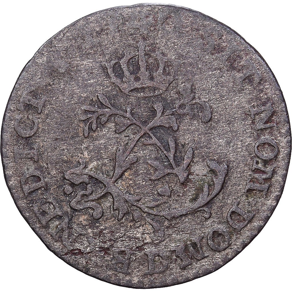 France, Louis XV, 1 Sol, 1740, Lyon, Silver, VF(20-25), Gadoury:278