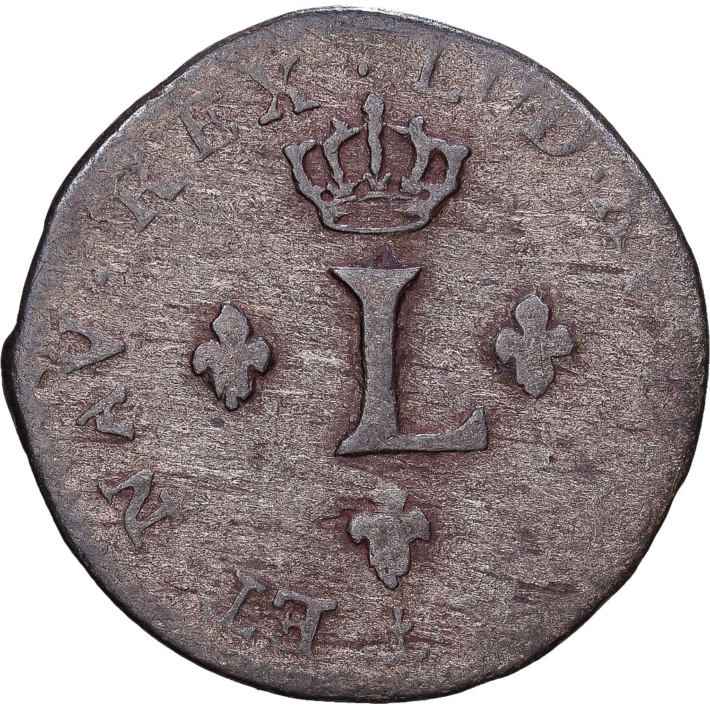 France, Louis XV, 1 Sol, 1739, Dijon, Silver, VF(20-25), Gadoury:278