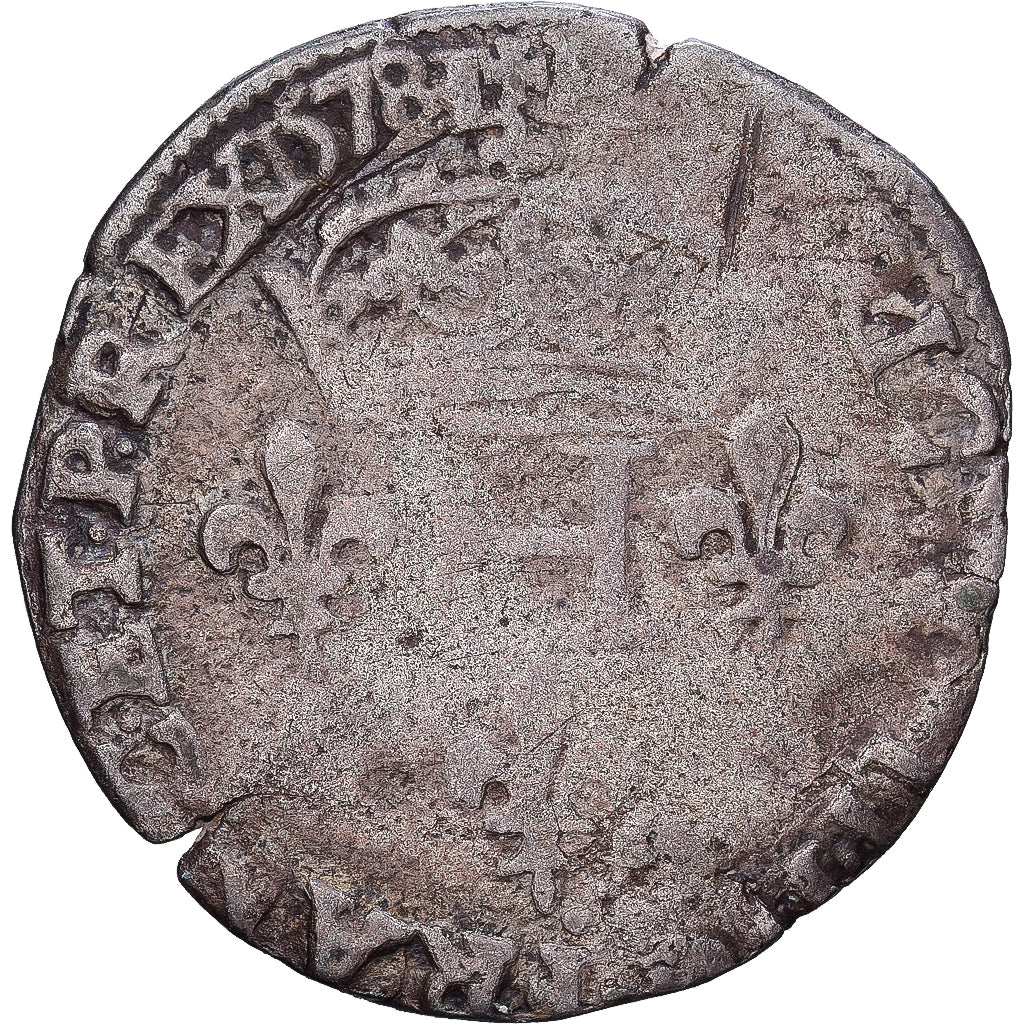 Francja, Henri III, Sol Parisis, 1578, Riom, Bilon, VF(20-25), Gadoury:474