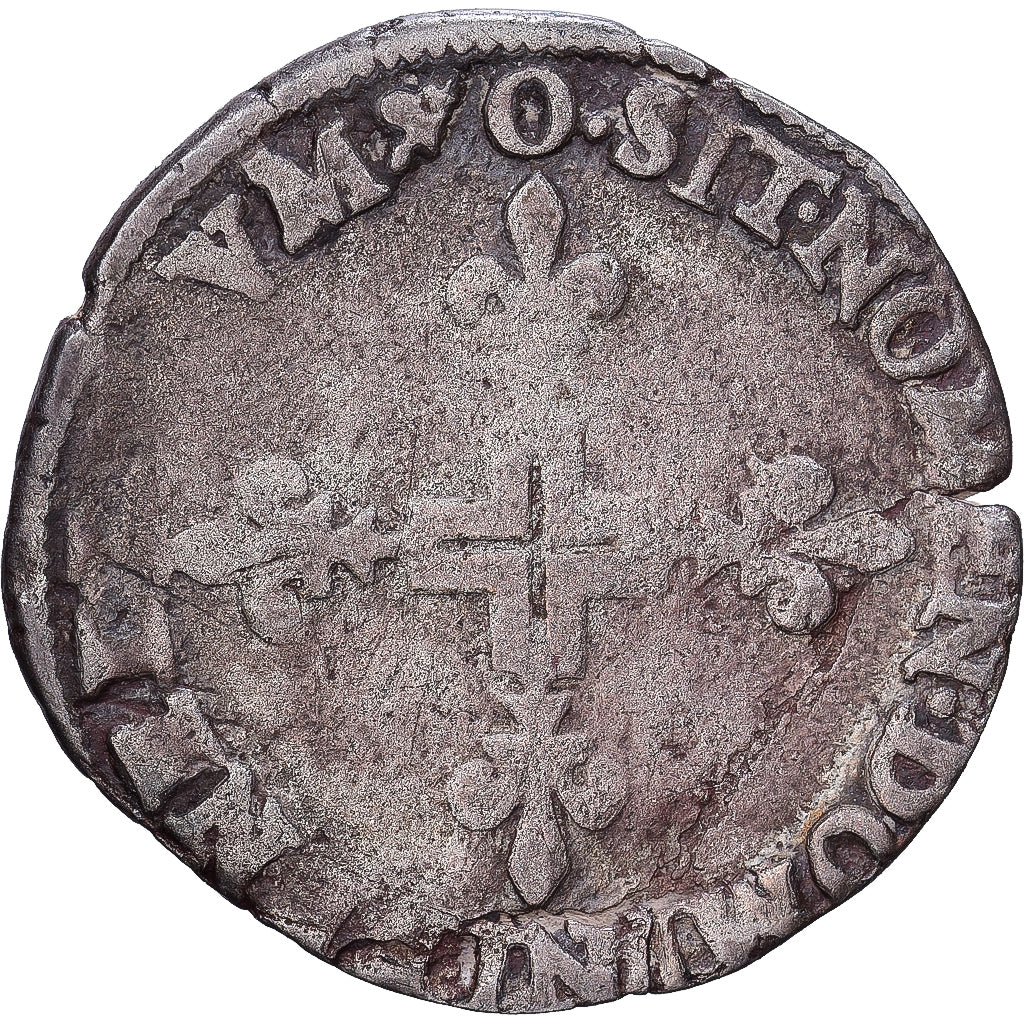Francja, Henri III, Sol Parisis, 1578, Riom, Bilon, VF(20-25), Gadoury:474