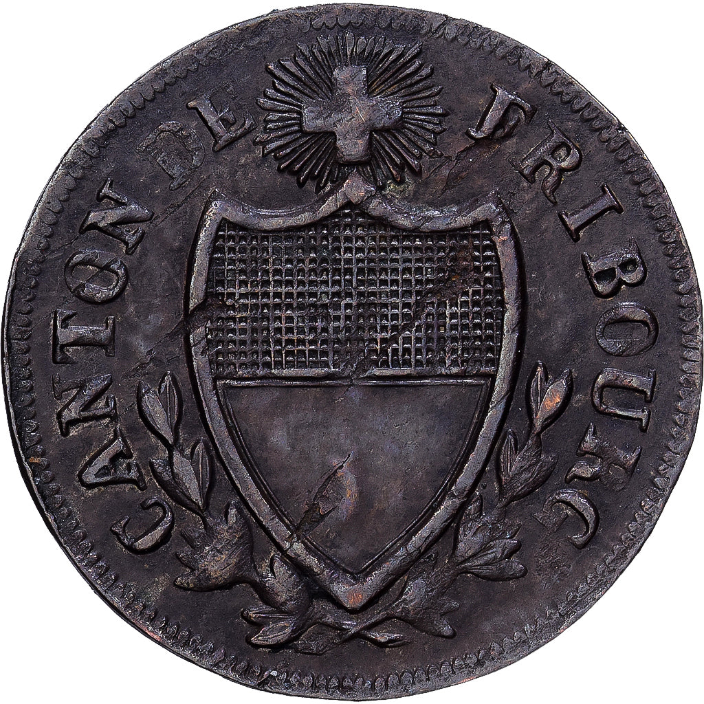 City of Friburg, 2-1/2 Rappen, 1846, Billon, VF(30-35), KM:91