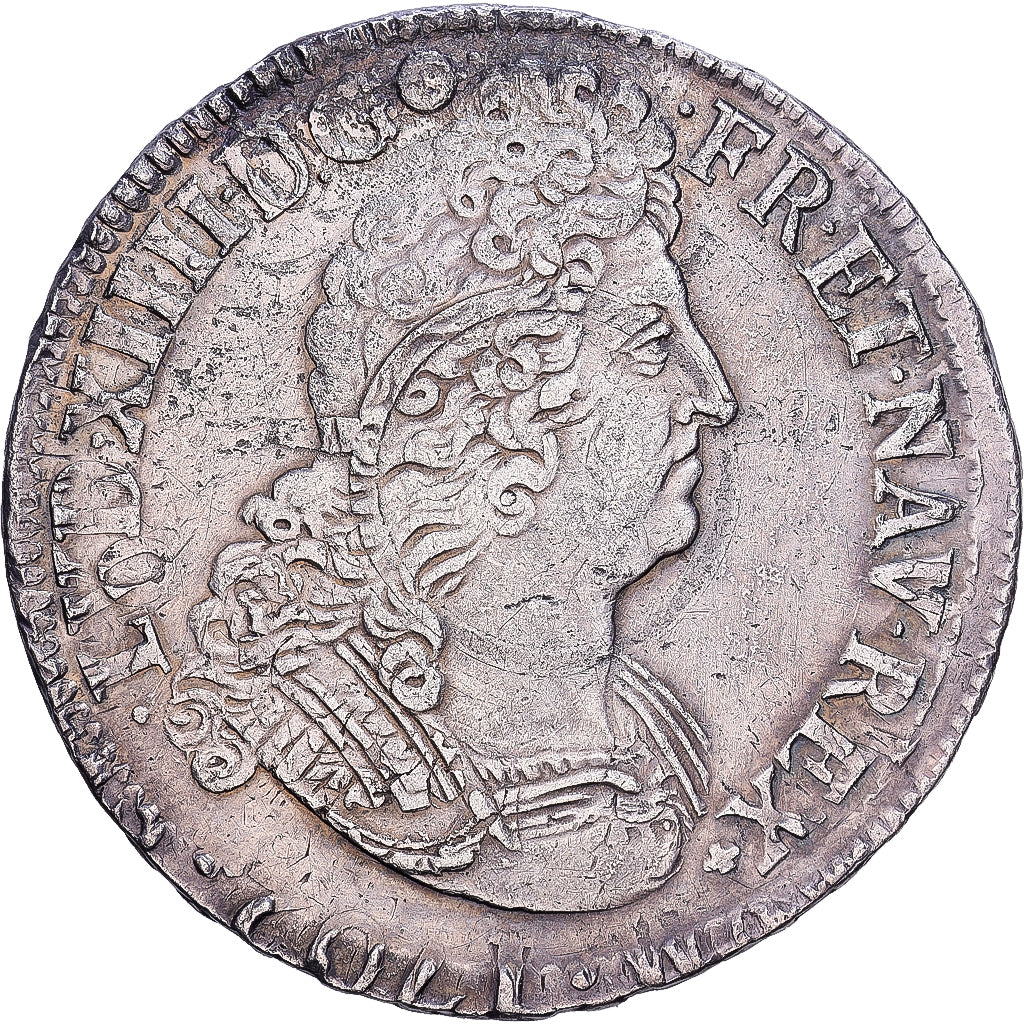 France, Louis XIV, Ecu aux 8 L, 1705, Nantes, 2nd type, Reformed, Silver