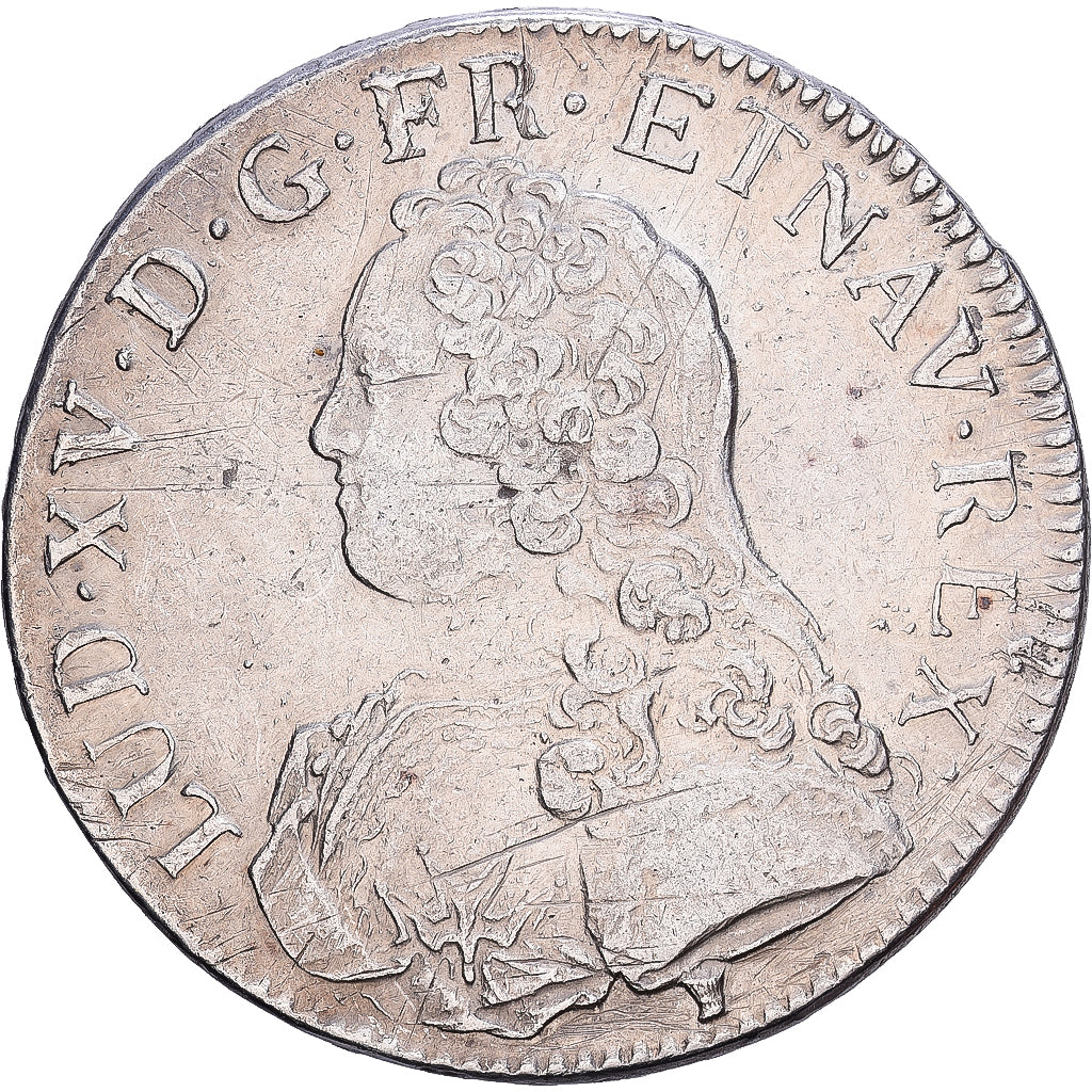 France, Louis XV, Ecu aux branches d'olivier, 1726, Rennes, Argent, TTB