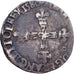 Francia, Henri III, 1/8 Ecu, 1580, Rennes, Argento, MB, Gadoury:485