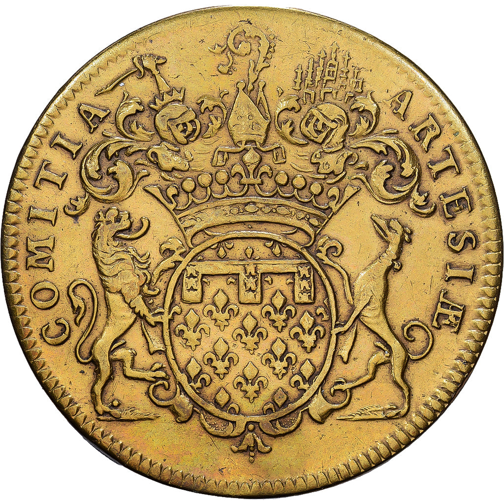 Francia, zeton, Louis XV, États d'Artois, ND (1732), Latón, MBC+