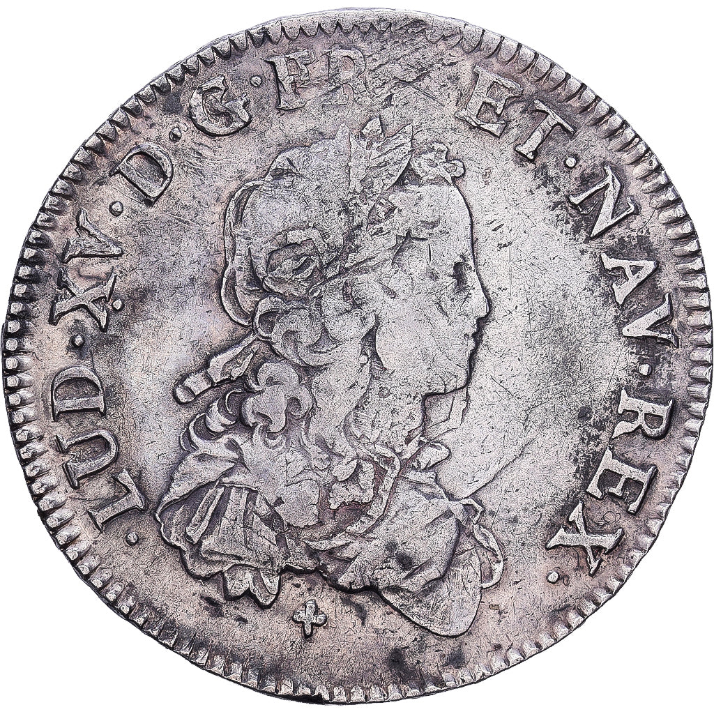 Francia, Louis XV, 1/2 Écu de France, 1721, Lille, reformed, Plata, MBC
