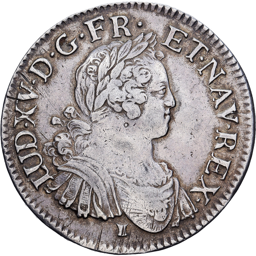 Francja, Louis XV, Ecu aux 8 L, 1725, Rennes, Srebro, AU(50-53), Gadoury:320