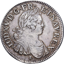 Francja, Louis XV, Ecu aux 8 L, 1725, Rennes, Srebro, AU(50-53), Gadoury:320