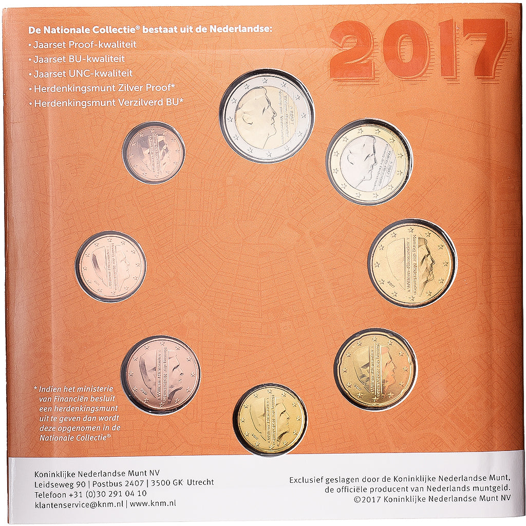 Niederlande, Set 1 ct. - 2 Euro, Amsterdam, BU, 2017, Utrecht, STGL