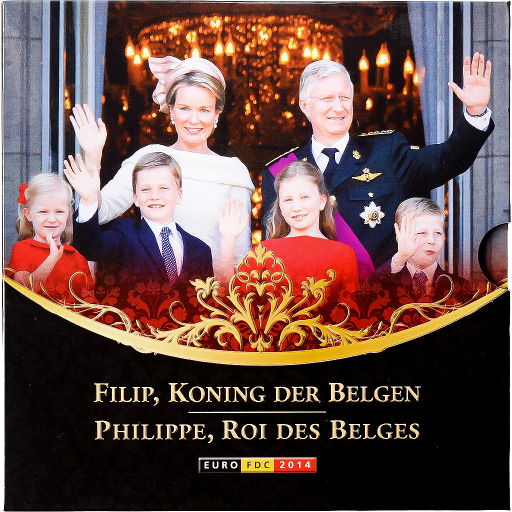 Belgium, Set 1 ct. - 2 Euro + Medal, Philip, King of the Belgians, BU, 2014
