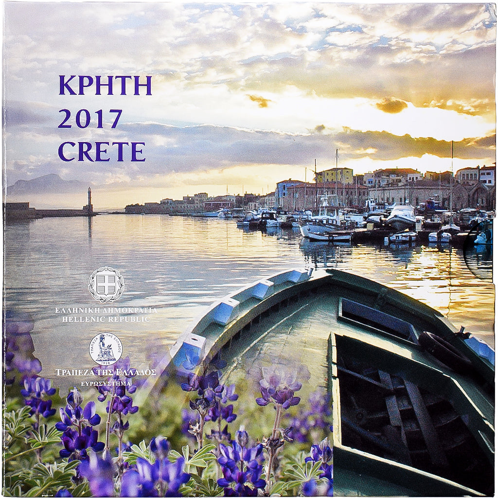 Grèce, Set 1 ct. - 2 Euro, Crete, BU, 2017, Athènes, FDC