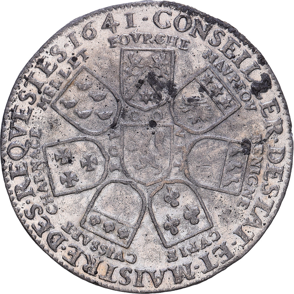 Francja, Token, Nicolas Fouquet, 1641, Cyna, EF(40-45)
