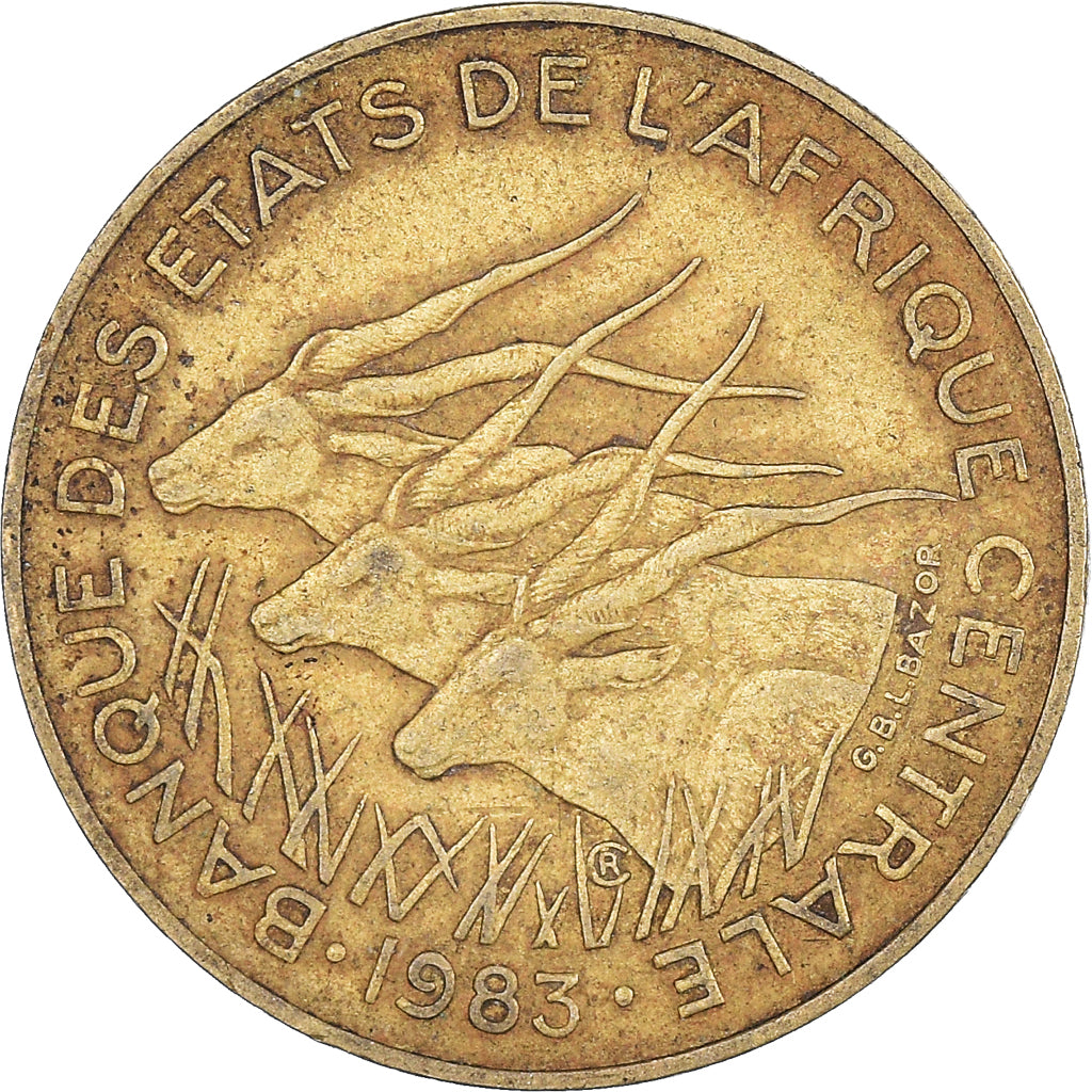 Moeda, Estados da África Central, 10 Francs, 1983
