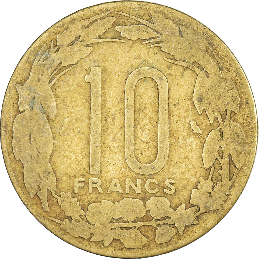 Moneta, PAŃSTWA AFRYKI RÓWNIKOWEJ, 10 Francs, 1967