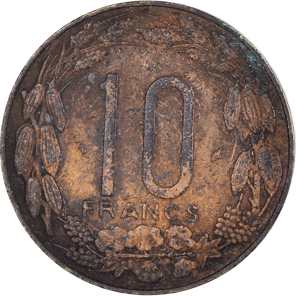 Coin, Central African States, 10 Francs, 1983
