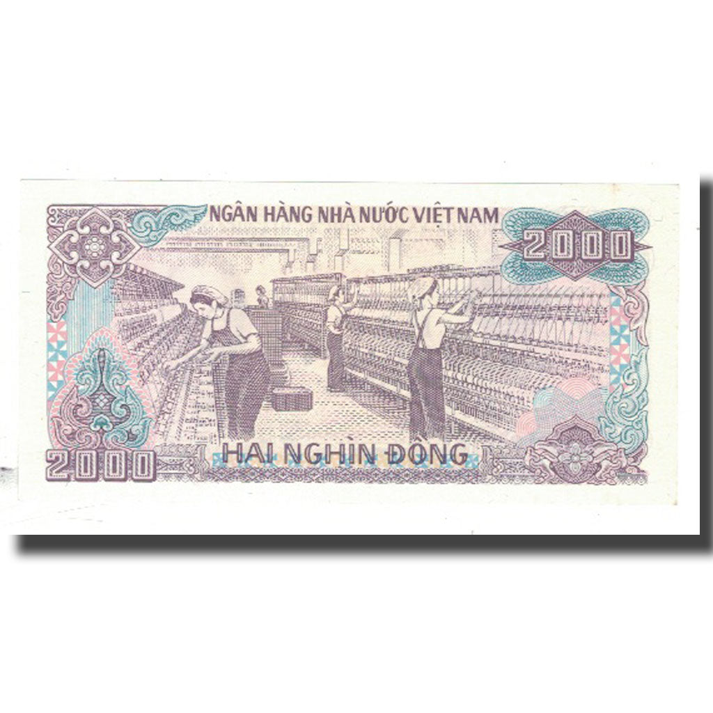 Banknot, Wietnam, 2000 D<ox>ng, 1988, Undated, KM:107s1, UNC(65-70)