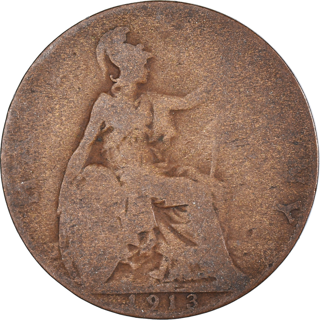 Moneda, Gran Bretaña, 1/2 Penny, 1913