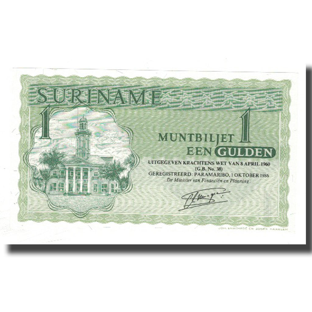 Geldschein, Surinam, 1 Gulden, 1986, 1986-10-01, KM:116i, UNZ