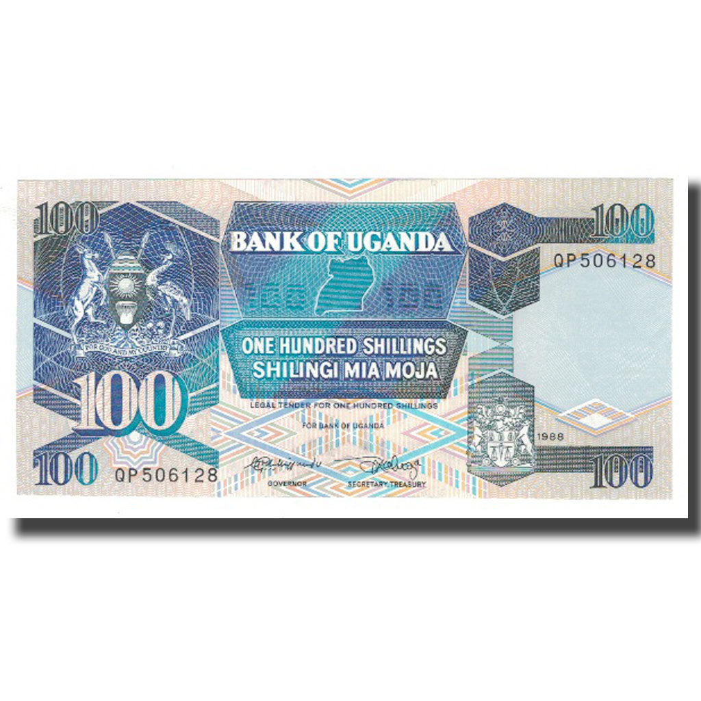 Banknote, Uganda, 100 Shillings, 1988, KM:31a, UNC(65-70)